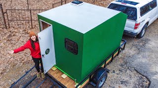 DIY Micro Tiny HOUSE On Wheels  BUILD Start To Finish [upl. by Gillman]