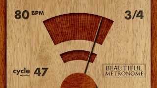 80 BPM 34 Wood Metronome HD [upl. by Yclek]