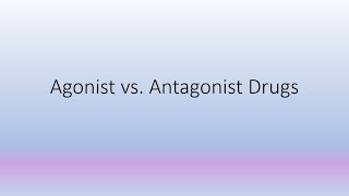 Agonist vs Antagonist drugs [upl. by Aretina]