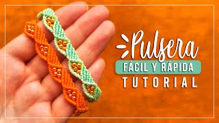 Cómo hacer pulsera de hilo fácil y rápida 23✨ Paso a Paso  DIY Macrame Friendship Bracelet [upl. by Liryc]