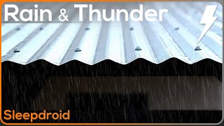 ►10 hours of Real Rain and Thunder on a Tin Roof Metal roof rain Sounds for Sleeping Som da chuva [upl. by Braun]