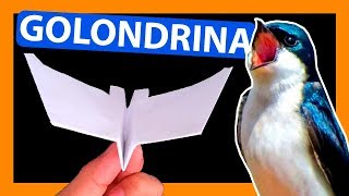 Como hacer un AVION DE PAPEL GOLONDRINA fácil y que vuele mucho [upl. by Kirsti]