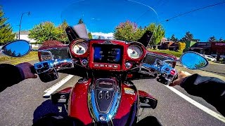 2017 Indian Roadmaster Test Ride  Beautiful Elegance  BikeReviews [upl. by Eirhtug388]