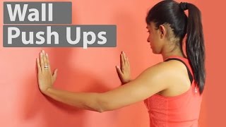 Wall Push Ups For Beginners  How To [upl. by Eliathas]