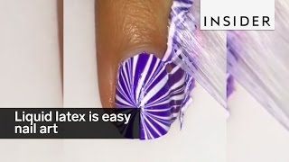 Liquid latex is the simplest way to clean up your nails [upl. by Solahcin]