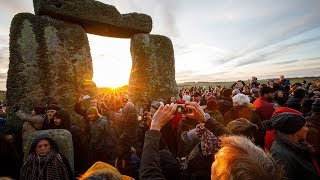 Crowd gathers at Stonehenge to mark winter solstice 2019 [upl. by Ydollem]