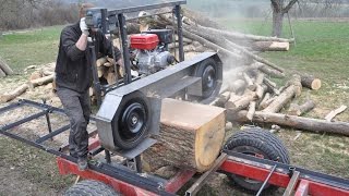 Blockbandsäge Eigenbau Homemade Sawmill [upl. by Gnouhk]