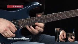 Steve Vai Style Guitar Solo Performance by Andy James  Quick Licks Licklibrary Course [upl. by Nnylyaj]