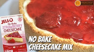 JELLO NO BAKE STRAWBERRY CHEESECAKE  Product Review 1  Ep 77  Mortar and Pastry [upl. by Ede196]