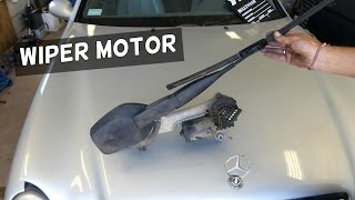 MERCEDES WINDSHIELD WIPER MOTOR REMOVAL REPLACEMENT W208 [upl. by Nrev91]