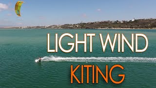 Kite boarding in light wind detailed kitesurf tutorial [upl. by Durarte]