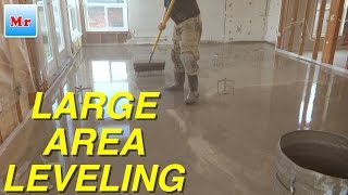 Concrete Subfloor Leveling in a Large Area MrYoucandoityourself [upl. by Aela]