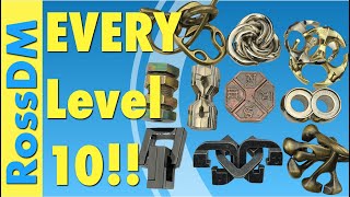 SOLVING EVERY LEVEL 10 HANAYAMA PUZZLE [upl. by Olivette]