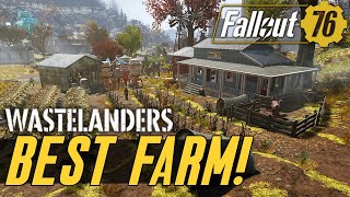 BEST FARM BUILD amp LOCATION Fallout 76 Settlement Spotlight 13 [upl. by Aehsat721]