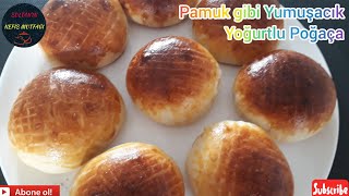 PAMUK GİBİ YUMUŞAK YOĞURTLU POĞAÇA TARİFİ [upl. by Fachanan673]