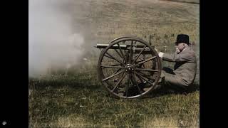 1897 Sir Hiram Maxim testing his invention the machine gun4k 60fps colorized [upl. by Aronow]