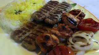 Chelo Kebab Recipe  A Persian Rice Pilaf with Chicken Tikka amp Sheesh Kebab [upl. by Aneehsor]