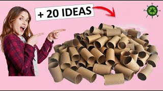 DE 20 MANUALIDADES GENIALES CON ROLLOS DE PAPEL HIGIÉNICO RECICLAJE [upl. by Nirac474]