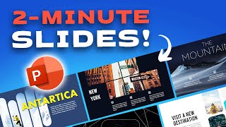 2MINUTE SLIDE DESIGNS in PowerPoint 😨 [upl. by Henri985]