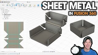 Intro to SHEET METAL in Fusion 360  Sheet Metal Beginners Start Here [upl. by Belldas]