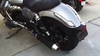 2014 Moto Guzzi California 1400 Agostini Exhaust Comparison wwwmatthewsfunmachinescom [upl. by Ylrehc]