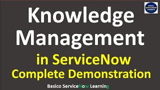 ServiceNow Knowledge Management Process  Knowledge Management ServiceNow Workflow [upl. by Cooe]