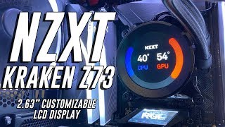 NZXT KRAKEN Z73 w full customizable LCD Display  review [upl. by Enoob]