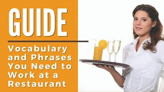 Speaking in Spanish  Restaurant Vocabulary  Waiter Training [upl. by Curtis]