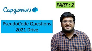 Capgemini PseudoCode Questions 2021  PART  2🔥🔥 [upl. by Bonaparte]