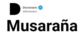 Musaraña Significado En Español [upl. by Allegna]