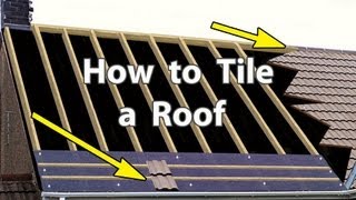 How to TILE A ROOF with Clay or Concrete Tiles  New Roof [upl. by Theran53]