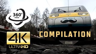 360° camera under train COMPILATION 4K [upl. by Letnoj]