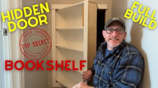 Hidden Door Bookshelf  Outswing  Full Build Video [upl. by Brass]