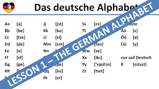 The German Alphabet  Learn German Lesson 1  Complete A1B1 Course  deutsches Alphabet [upl. by Neb]