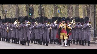 Remembrance Sunday 2014 London The Military Bands [upl. by Yirinec]