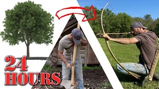 Primitive Bow from Live Tree in 24hrs [upl. by Annayr228]