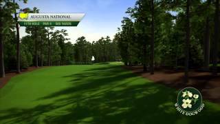 Course Flyover Augusta National Golf Clubs 11th Hole [upl. by Sonitnatsnoc]