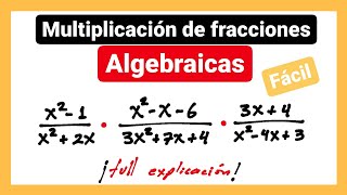 Multiplicación de fracciones algebraicas [upl. by Rothenberg]