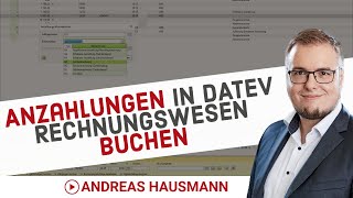 Anzahlungen buchen in DATEV Rechnungswesen [upl. by Aelram]