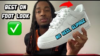 HOW TO LACE AIR FORCE ONES LOW Avoid Heel Slipage [upl. by Rahel]