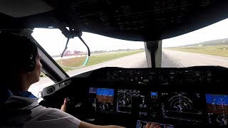 Boeing 7878  Departing Montego Bay  cockpit view [upl. by Finstad]