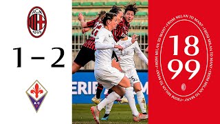 Highlights  AC Milan 12 Fiorentina Women  Coppa Italia Femminile Quarterfinals first leg [upl. by Ayifas]