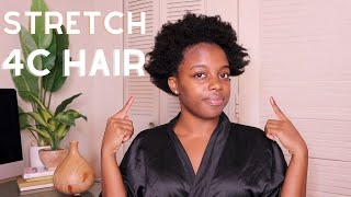 How To Heatfree Stretch 4C Natural Hair [upl. by Winifred]