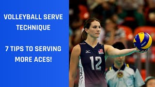 Volleyball Serve Technique 7 TIPS TO SERVING MORE ACES [upl. by Madaih84]