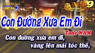 Karaoke Con Đường Xưa Em Đi  Tone Nam beat chuẩn  Nhạc sống LA STUDIO  Karaoke 9669 [upl. by Munford]