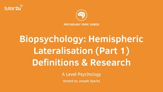 Revision Webinar Biopsychology – Hemispheric Lateralisation Part 1 Definitions amp Research [upl. by Arrim]