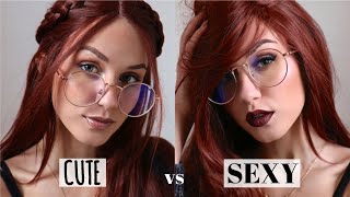 CUTE vs SEXY  Make up for Glasses [upl. by Calmas]