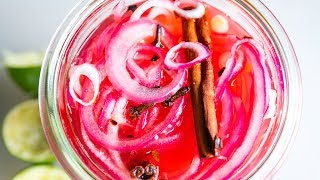 Quick Easy Pickled Red Onions Recipe [upl. by Nagel]