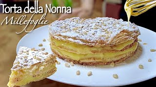 TORTA DELLA NONNA MILLEFOGLIE facile fresca e veloce [upl. by Jasik887]