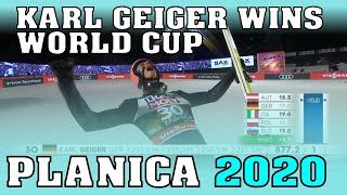 Unglaublich Karl Geiger gewinnt die Skiflug WM in Planica alle 4 Sprünge [upl. by Quent]